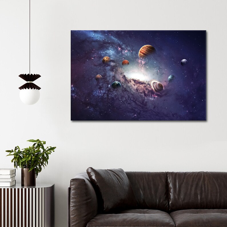 of the Solar System Canvas Wall Art Space Art Etsy