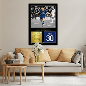 Lionel Messi Canvas Wall Art, Football Legend Home Decor - Etsy