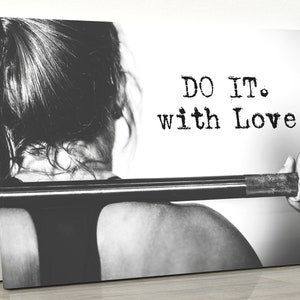 Motivational Gym Canvas | 'Do It With Love' Wall Art 1 Panel