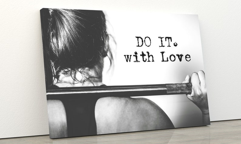 Motivational Gym Canvas | 'Do It With Love' Wall Art 1 Panel