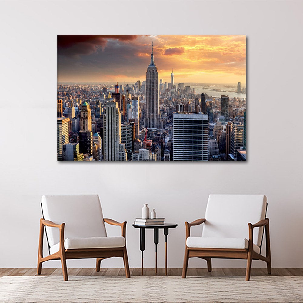 New York City Skyline Canvas Print, Gallery Wall Art - Etsy