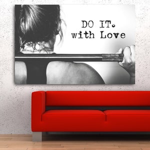 Motivational Gym Canvas | 'Do It With Love' Wall Art image 6