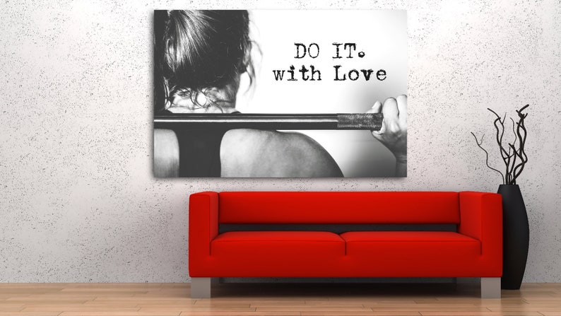Motivational Gym Canvas | 'Do It With Love' Wall Art image 6
