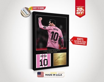Lionel Messi Art Canvas, Printed Picture Wall Art Decoration, Lionel Messi Poster Art Print, Kids Decor, Man Cave Gift, Printable Sports Art