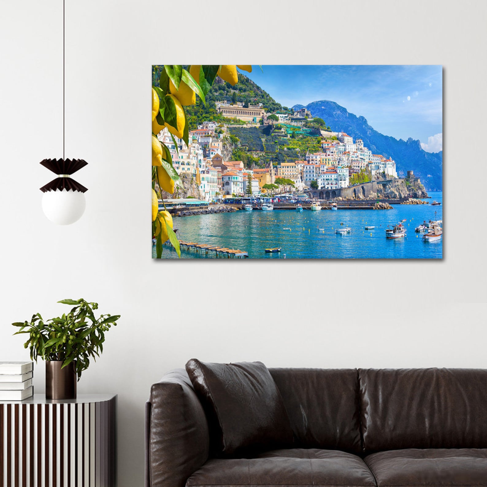 Amalfi Coast Canvas Print, Italian Landscape Wall Art - Etsy