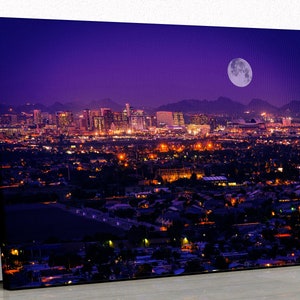 Phoenix Arizona Skyline | Phoenix Wal Art | Arizona Print | Night City | City Skyline | Skyscrapers | Arizona Gifts | Phoenix Prints | Gifts