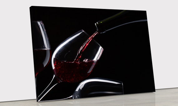 Red Wine | Beauty Of Wine | Wine Wall Art | Picture Of Wine | Kitchen Decor | Art Print | Wine Bottle | Black Background | Fathers Day |