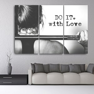 Motivational Gym Canvas | 'Do It With Love' Wall Art image 5
