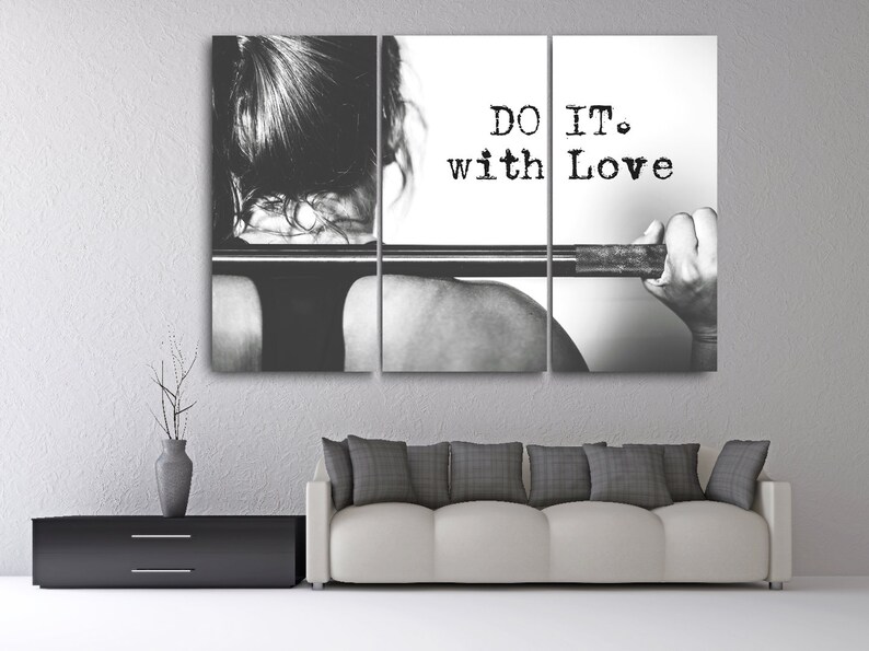 Motivational Gym Canvas | 'Do It With Love' Wall Art image 5