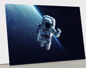 Black and White Poster Astronomy Wall Art Scott Kelly On The Second Spacewalk #20N Cosmonaut Poster NASA Print Astronomy Gift