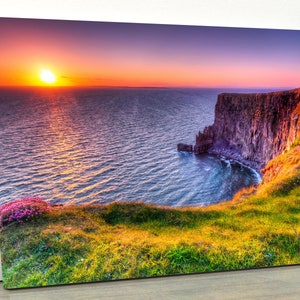 Cliffs Of Moher At Sunset | Sea House Decor | Landscape Painting | Painting On Canvas | Beautiful Art  | Landscape Print | Sea  Decor |