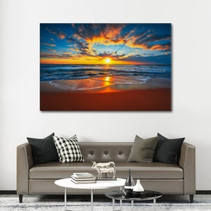 Sunset Art, Beach Decor, Beach Wall Art Prints, Puerto Rico Wall Art, Ocean Art, Room Decor Aesthetic, Canvas Wall Art, Housewarming Gifts image 5