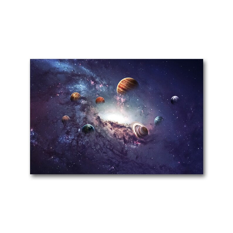 of the Solar System Canvas Wall Art Space Art Etsy