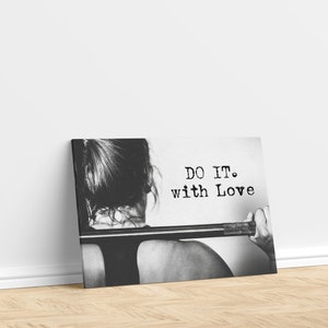 Motivational Gym Canvas | 'Do It With Love' Wall Art image 8
