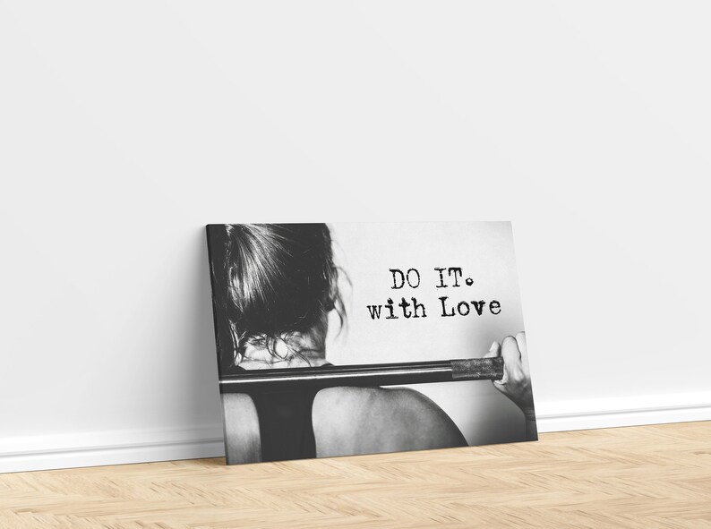 Motivational Gym Canvas | 'Do It With Love' Wall Art image 8