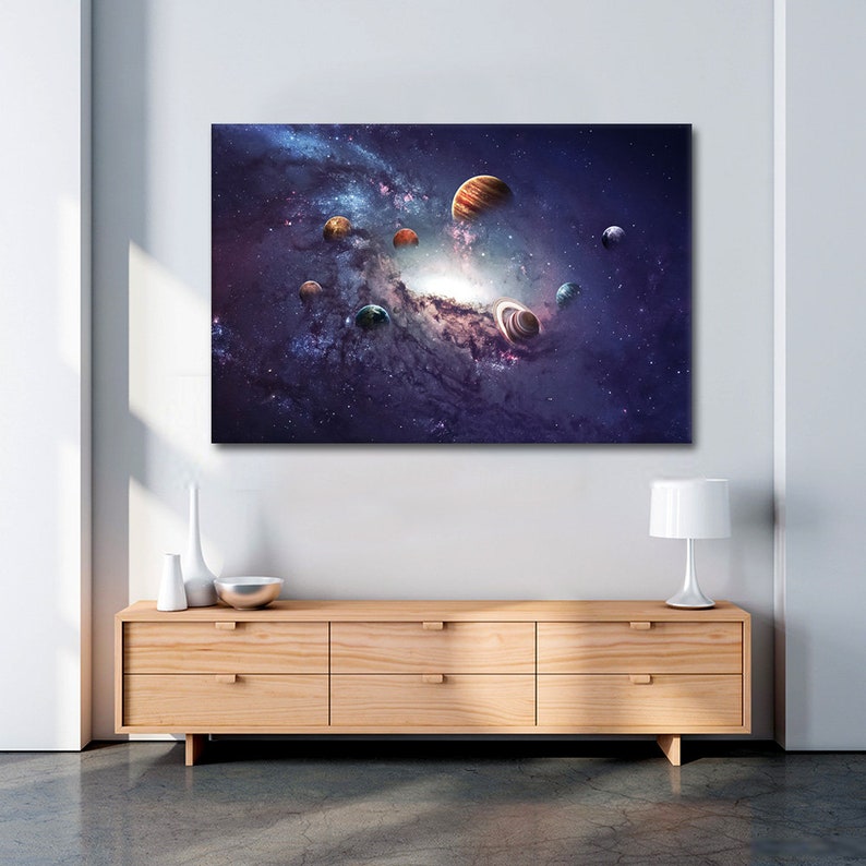 of the Solar System Canvas Wall Art Space Art Etsy
