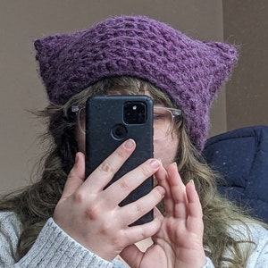 Crochet beanie winter cat ear hats