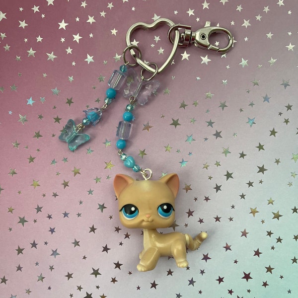 Littlest Pet Keychain- Cat- VINTAGE 2004