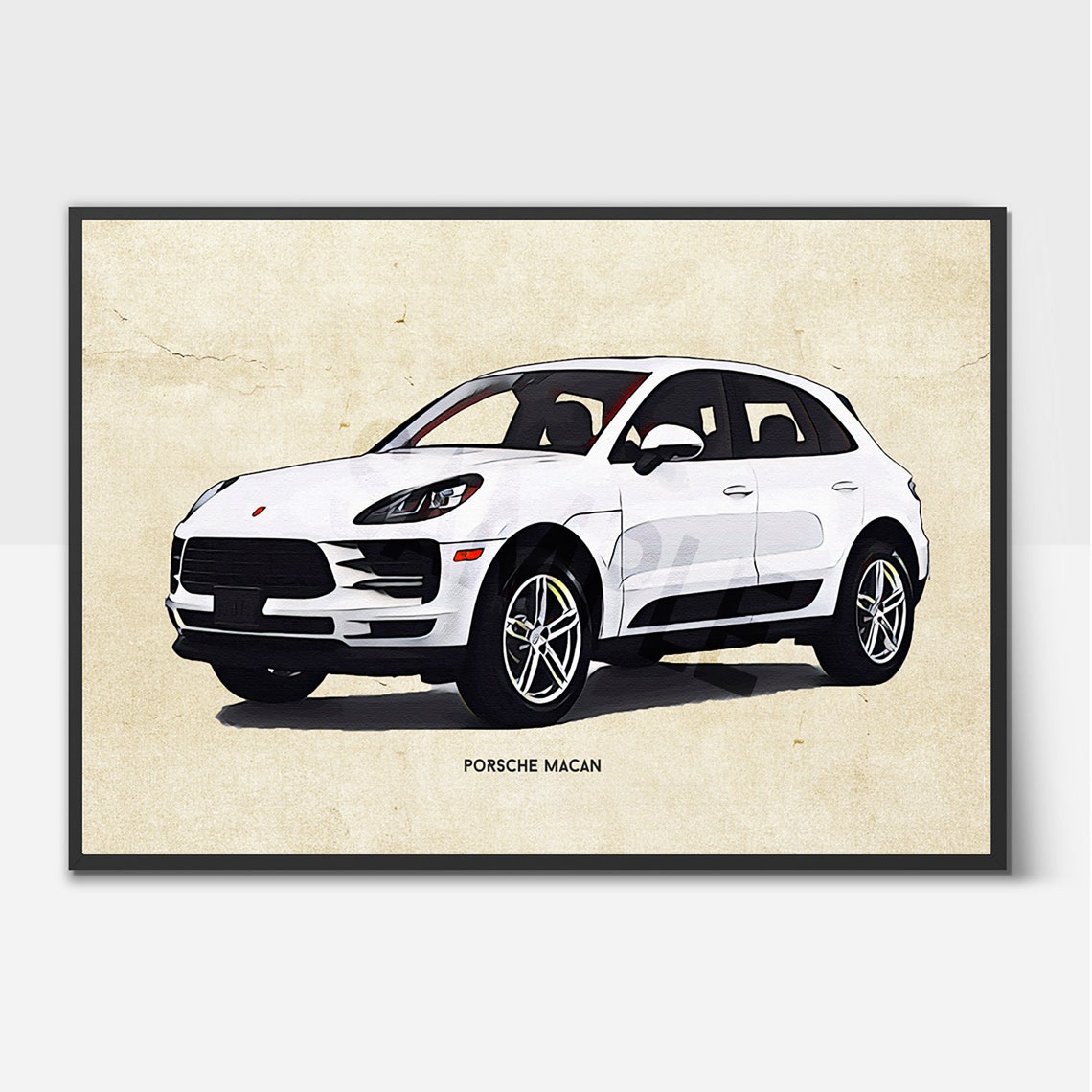 Porsche Macan Sketch Printable Wall Art Print Download  Etsy