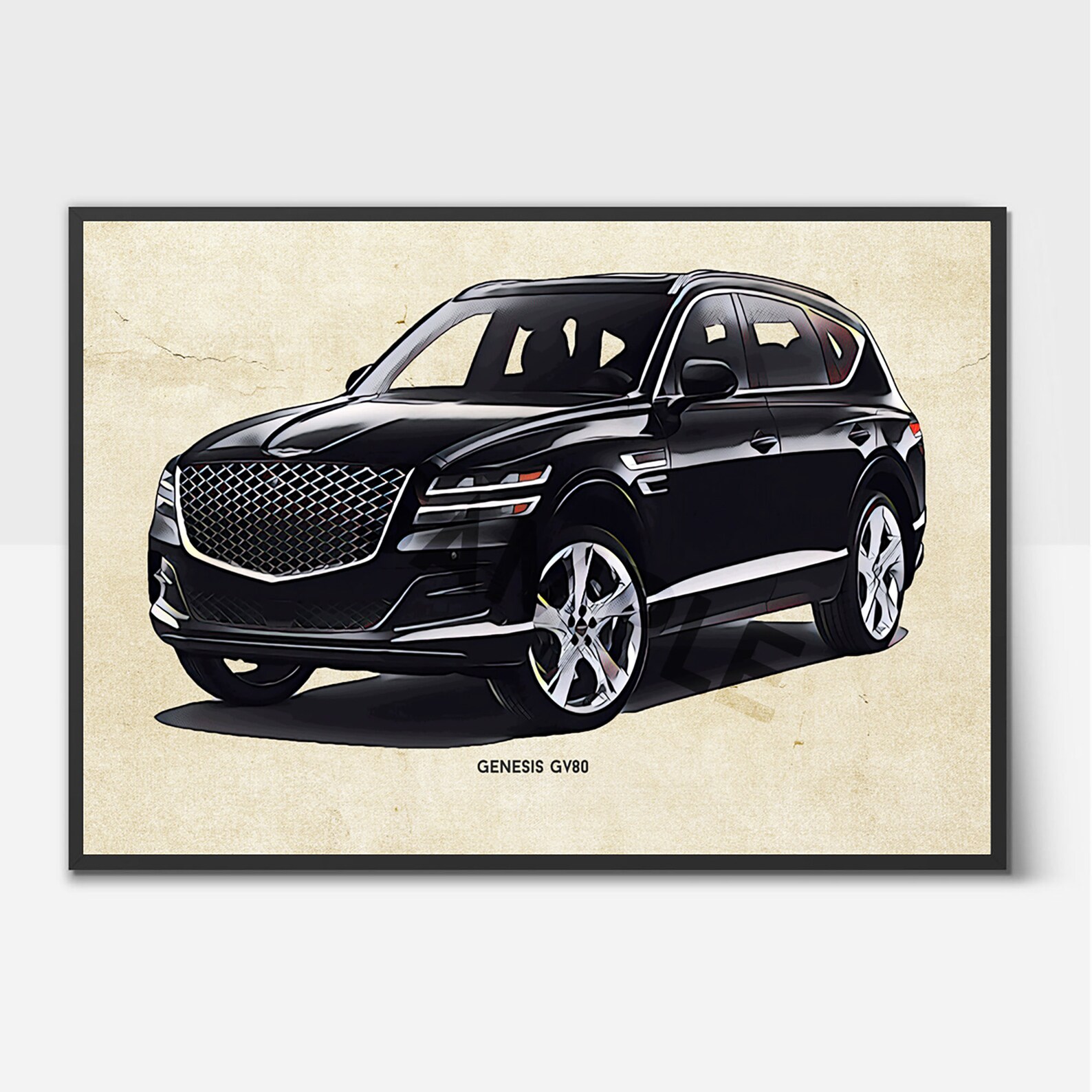 Genesis G90 Sketch Printable Wall Art Print Download Digital  Etsy