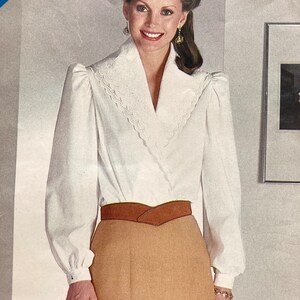 See & Sew 5135 / Misses&#39; Wrap Blouse and Gored Skirt / Size 8 - 10 - 12 / 80s Vintage Sewing Pattern