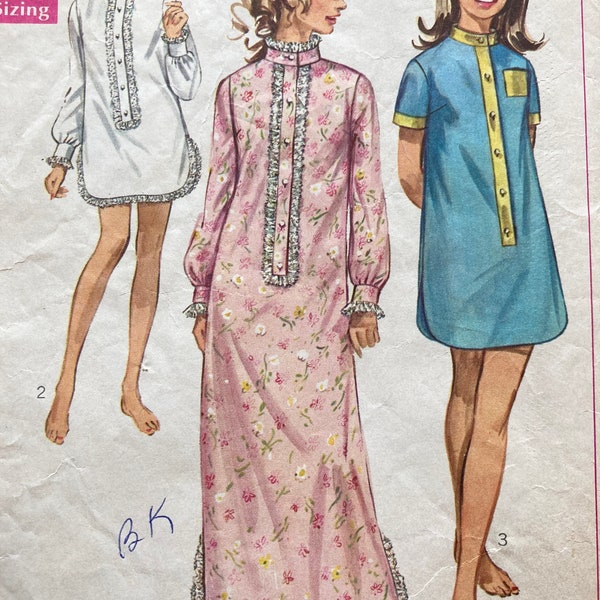 Sleep Shirt Pattern Etsy