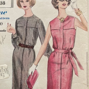 Vogue 5280 / One Piece Dress / Size 16 Bust 36 / 60s Vintage Sewing Pattern