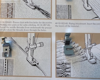Viking Extra Accessory Feet for Viking SLE 6570 and other 6000 Series Vintage Machines