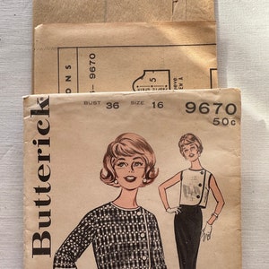 Butterick 9670 / Jacket and Skirt One Yard Pattern / Size 16 - Etsy