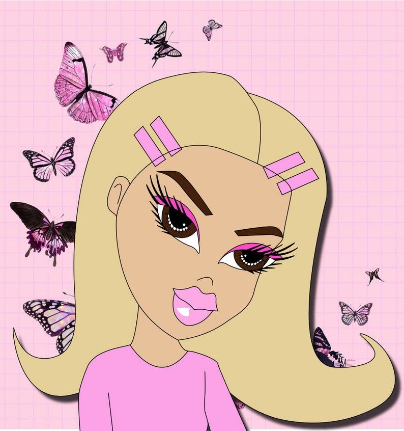 Custom Bratz Doll Portrait Of You Make Yourself Into A Bratz Doll Art 
