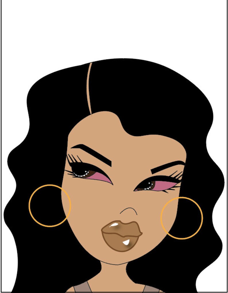 Custom Bratz Doll Portrait Of You Make Yourself Into A Bratz Doll Art 