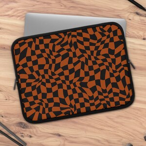 Brown Checkered Laptop Sleeve Case MacBook Pro 14 Case -  Israel