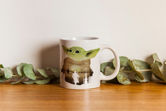 Baby Yoda Grogu Ceramic Coffee Mug Star Wars the Mandalorian 
