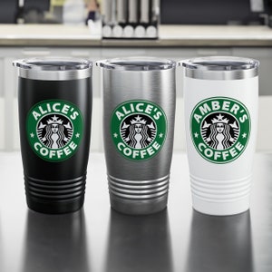 Starbucks Personalized Tumbler, Custom Tumbler, Personal Mug, Name Cup, Gift for Him, Girlfriend, Insulated Travel Tumbler, 14oz, 15oz, 20oz