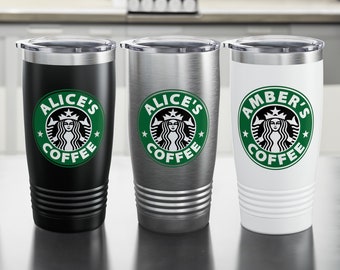 Starbucks Personalized Tumbler, Custom Tumbler, Personal Mug, Name Cup, Gift for Him, Girlfriend, Insulated Travel Tumbler, 14oz, 15oz, 20oz