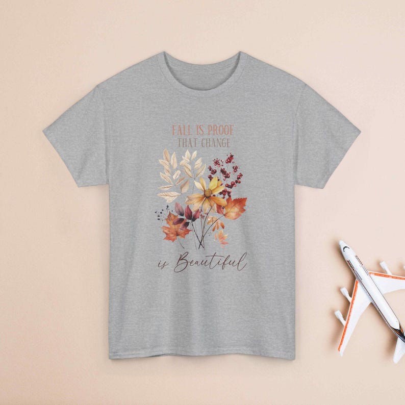 Autumn Blessings Unisex Heavy Cotton Tee, Fall Tshirt, Change is Good
