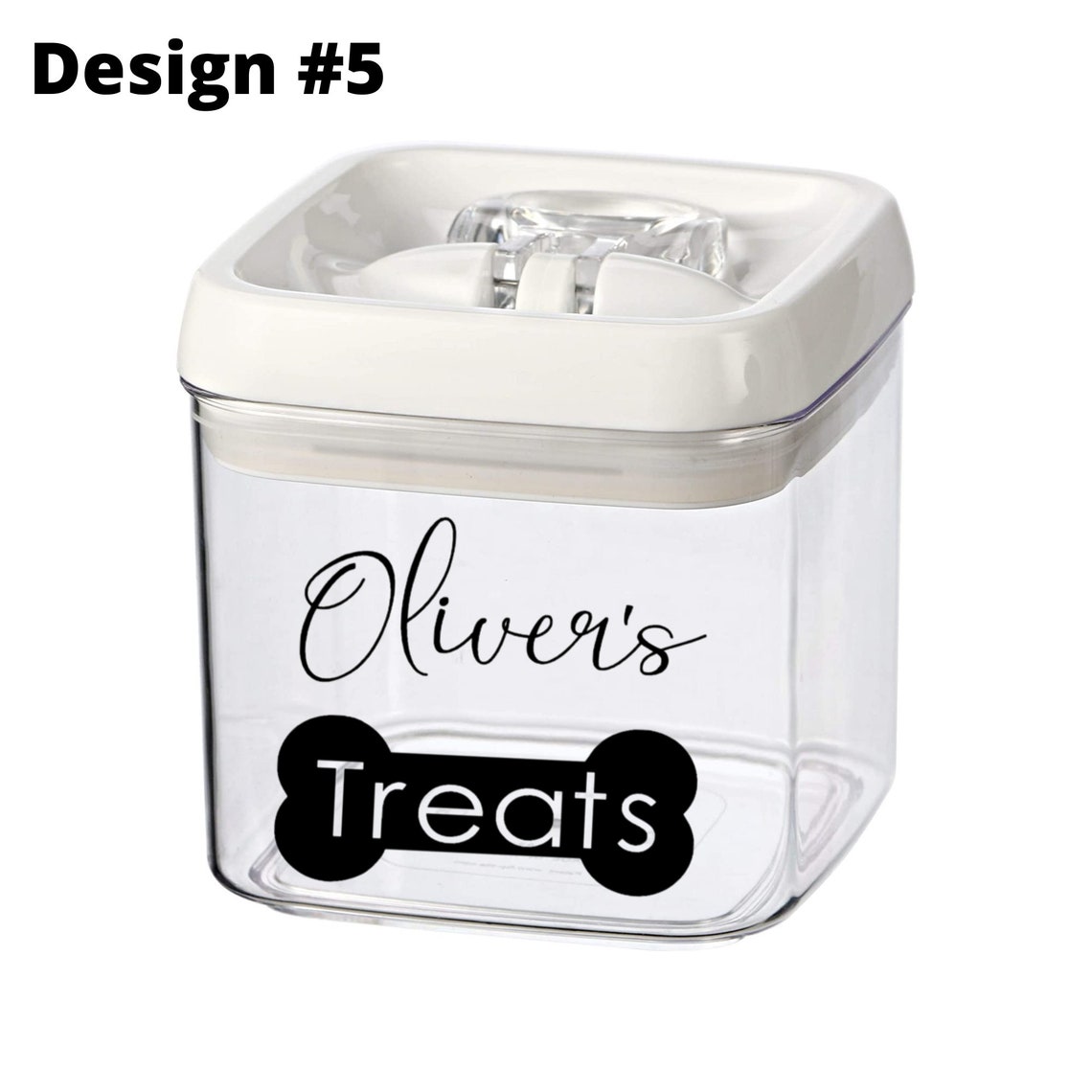 Air Tight Dog Treat Container Select Design Personalized Etsy