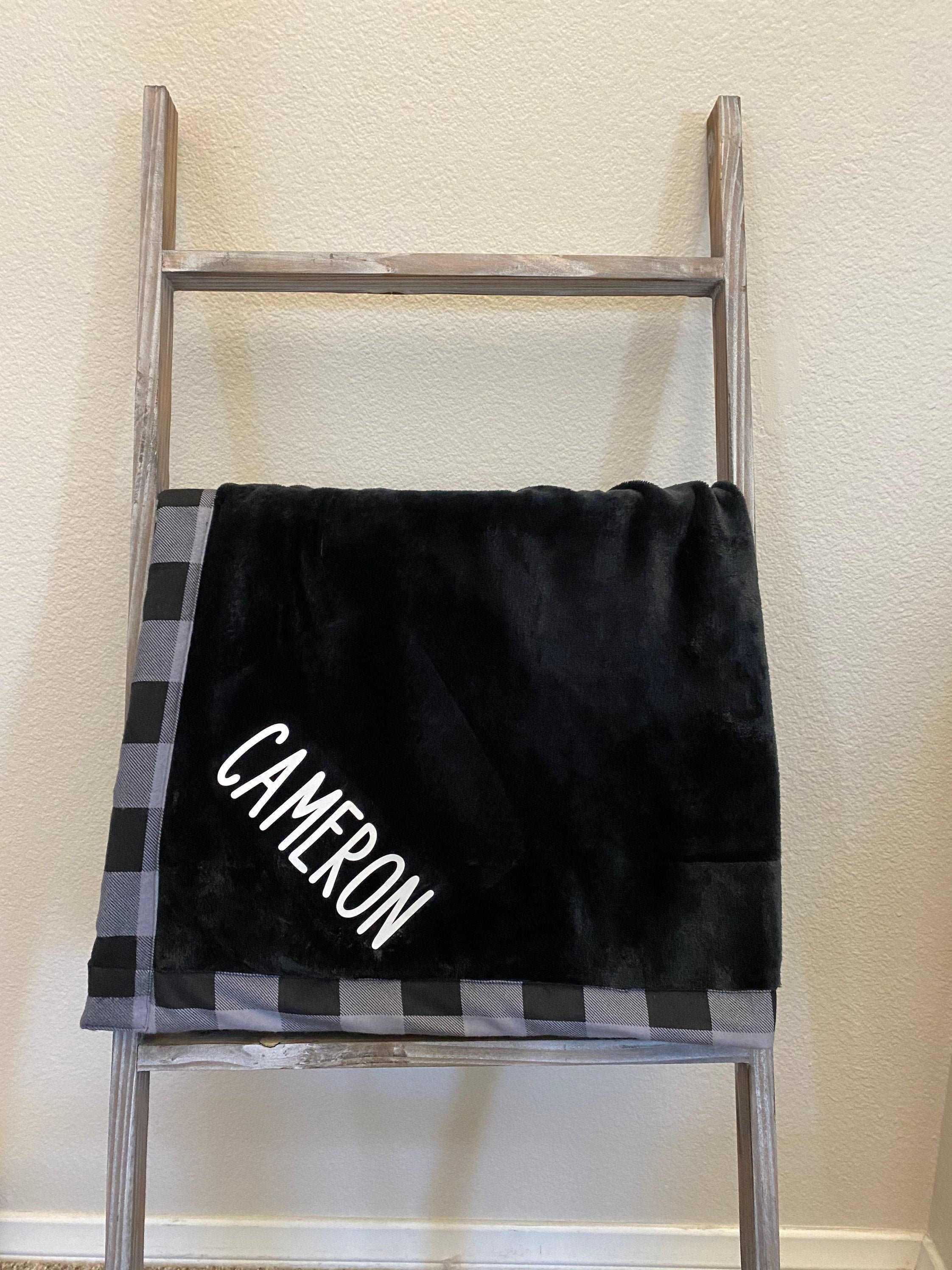 Gray and Black Plaid Baby Blanket Winter Baby Blanket Etsy