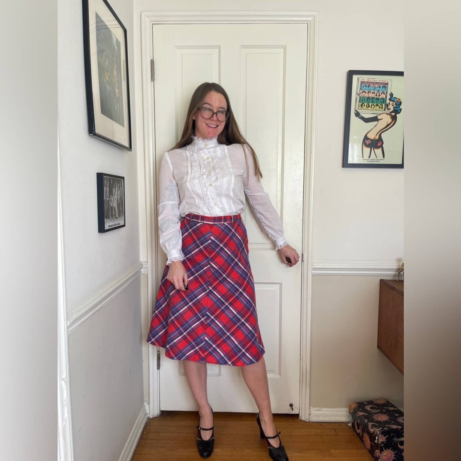 Plaid a Line Skirt Etsy Australia