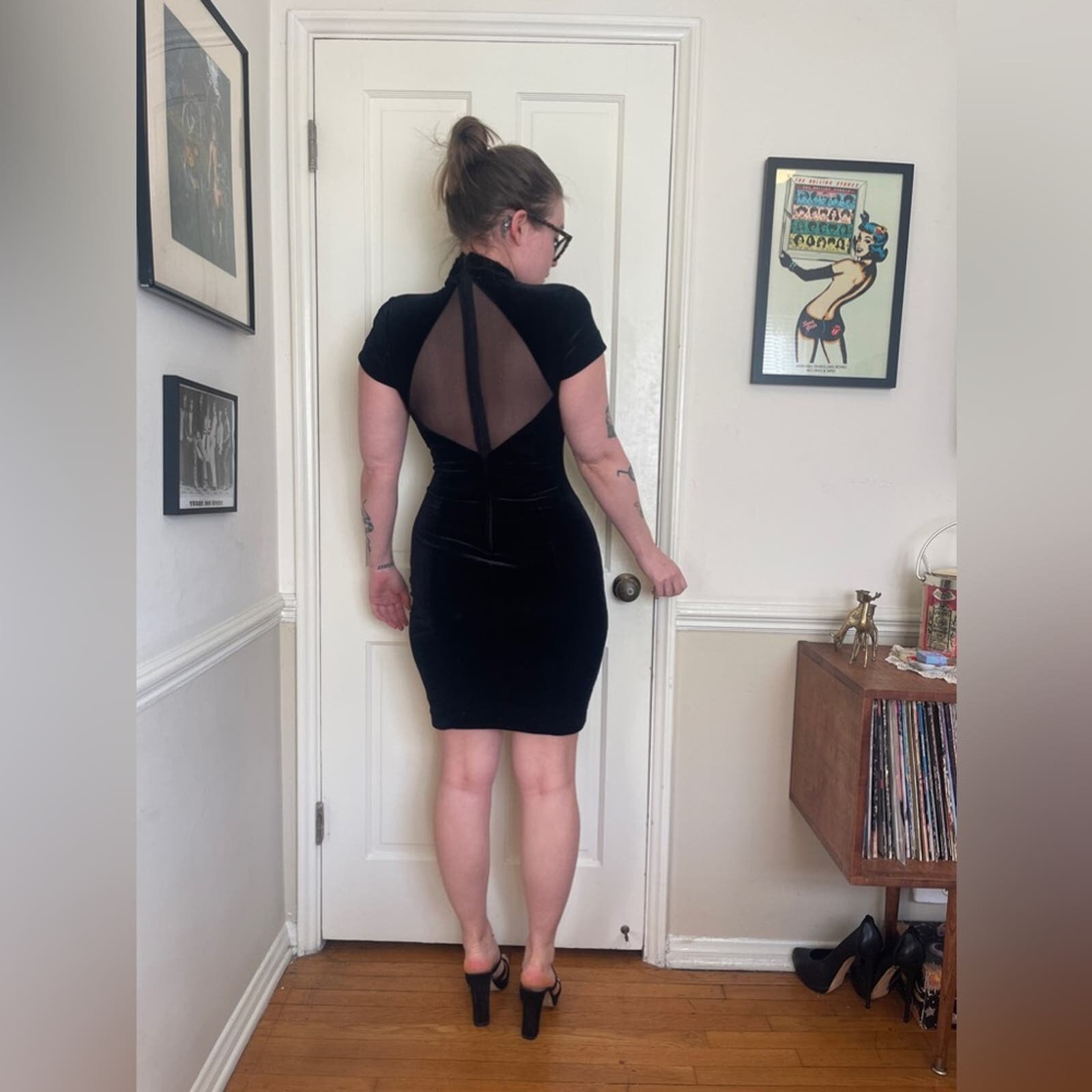 Moda Int’l Vintage 80s Velvet Backless Dress Size 4