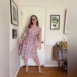 70s Does 40s Floral Dress