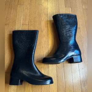 70s Vintage Sherpa Lined Heeled Waterproof Boot Sz 9