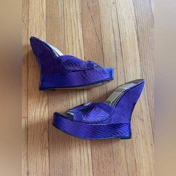 90s Vintage Terry De Havilland Purple Platform We… - image 1