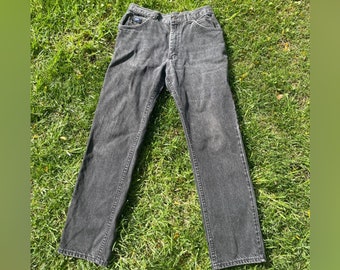 80s Vintage Lee 100% Cotton Black Jeans