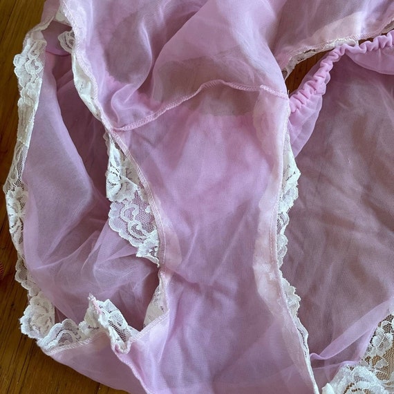 60s Vintage Sheer Pink Nylon Panties Gem