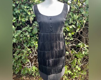 60s Vintage Fringe Wiggle Dress