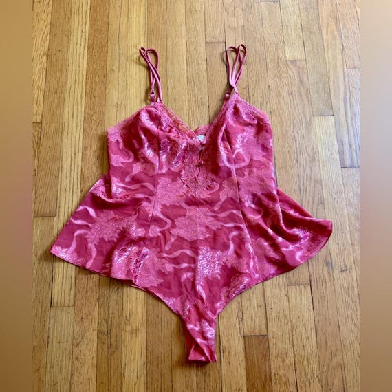 80s-90s Vintage Victoria's Secret Dusty Rose Teddy Sz L - Etsy