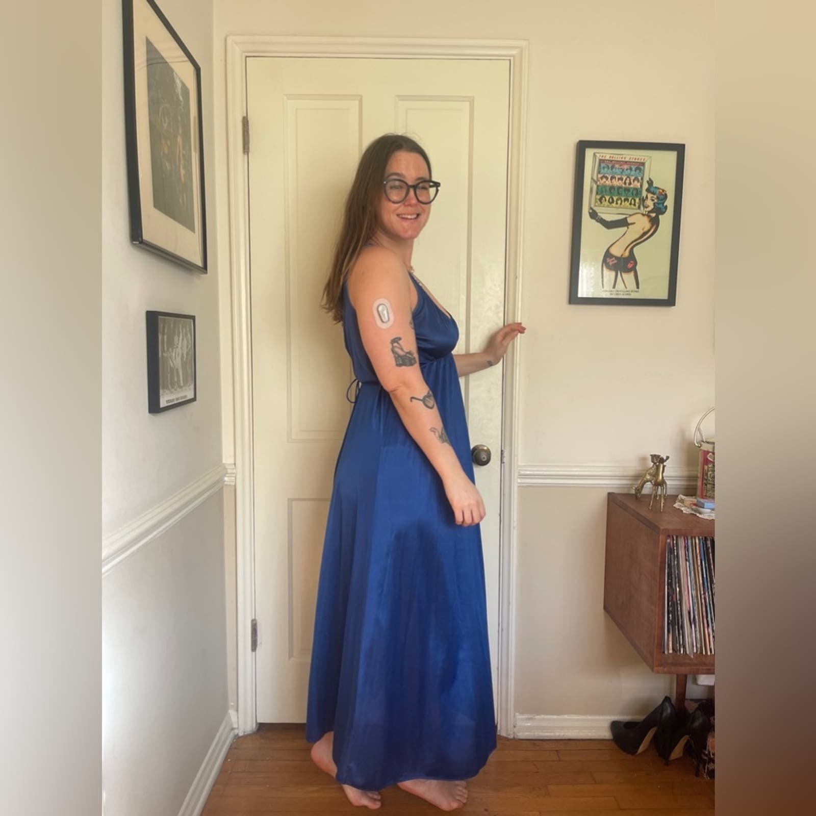 60s Vintage Navy Blue Dress - EU 38/40 main image 0