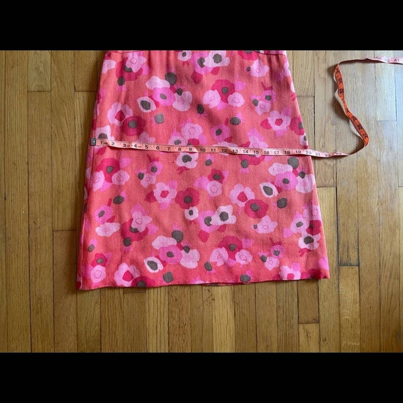 60s Vintage Pink Floral Shift Dress image 7