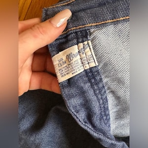 60s Vintage Wrangler Kick Flare Blue Jeans Snap Fly image 5
